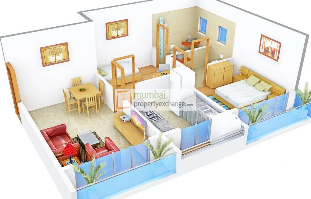 Optima, Andheri East — floor plan 1