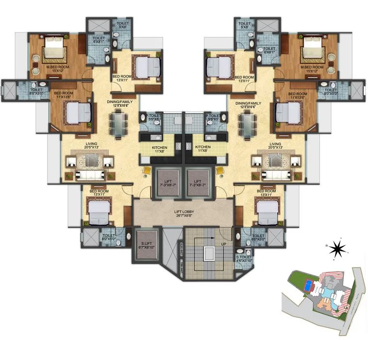 Pashmina Lotus, Powai — floor plan 1