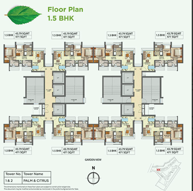 Runwal Forests - Lily, Kanjur Marg — floor plan 1