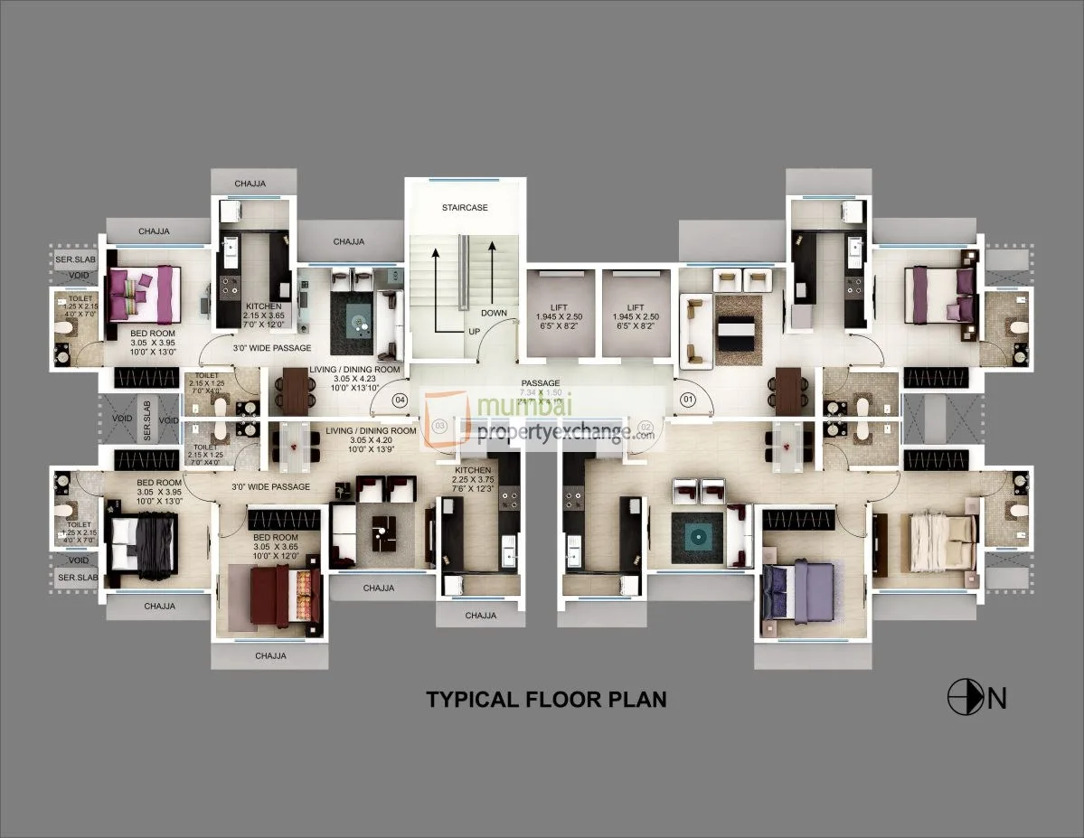 Srishti Solitaire, Bhandup — floor plan 1