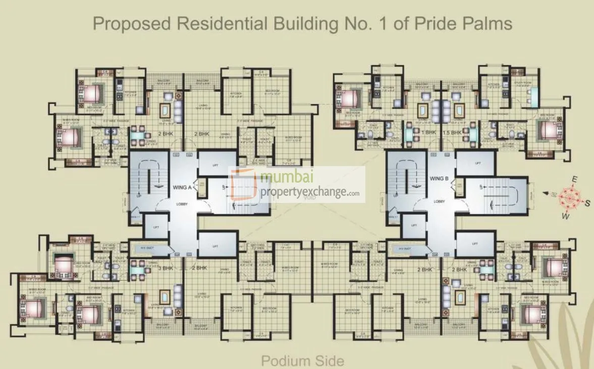 Pride Palms I, Thane West — floor plan 1