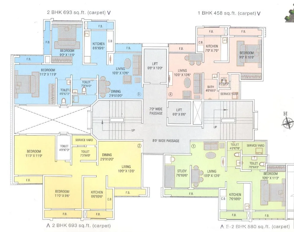 Saptashree Galaxy, Dombivli — floor plan 1