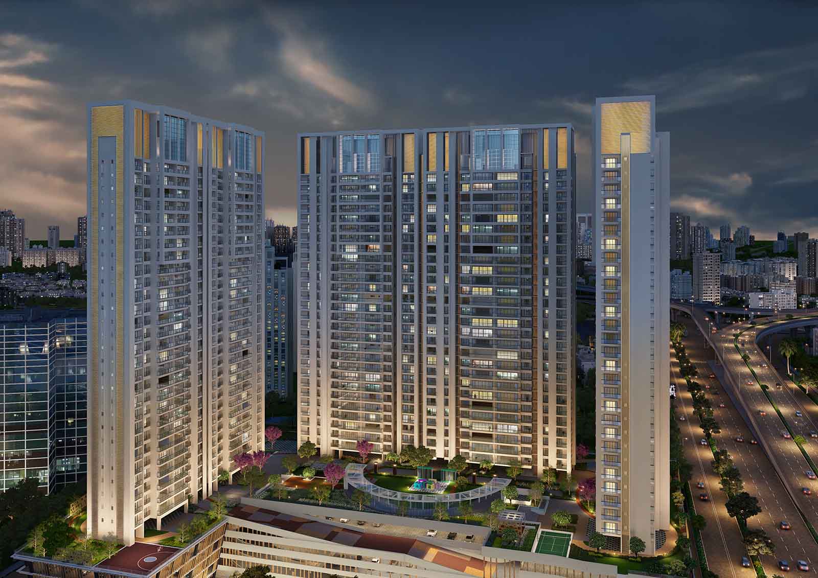 4 BHK Semi-Furnished in Sheth Avalon G Wing , Thane West
