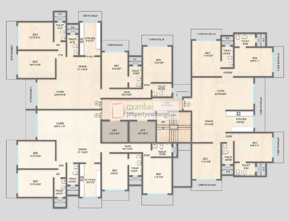 Link Palace, Khar West — floor plan 1