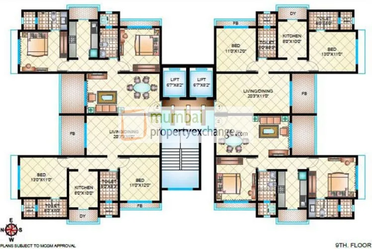 Shubham Solitude, Chembur — floor plan 1