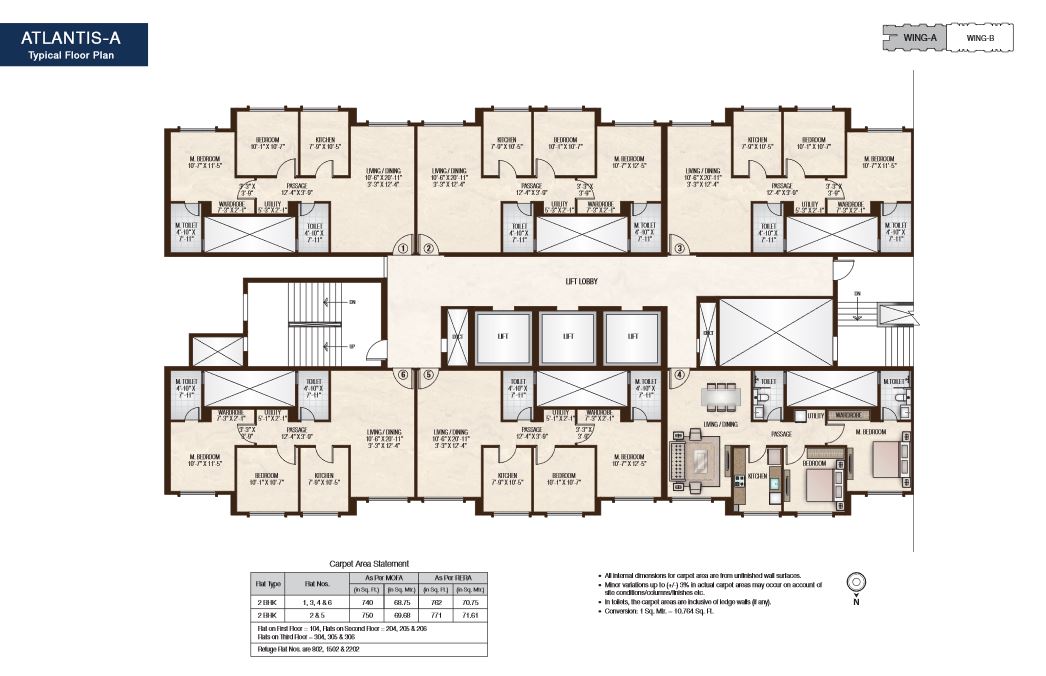 Hiranandani Atlantis, Powai — floor plan 1