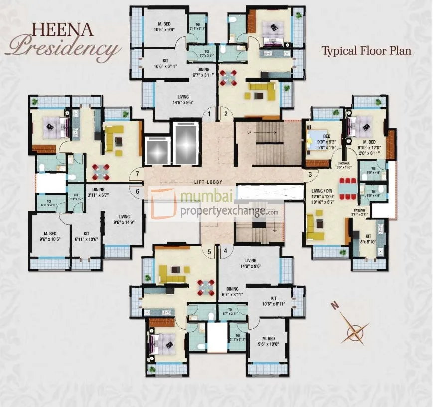 Heena Presidency, Mira Road — floor plan 1