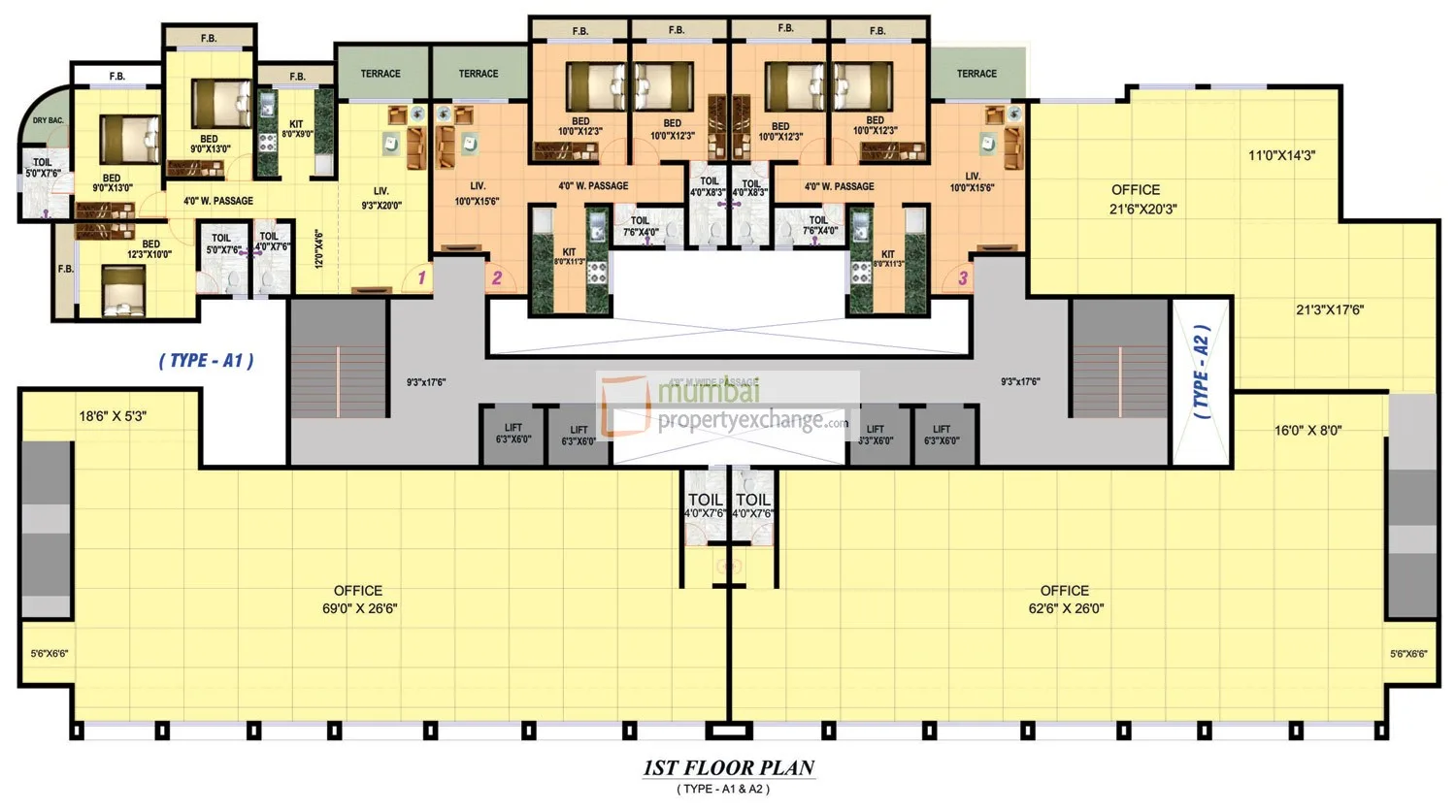 Krishna Paradise, Kalyan — floor plan 1