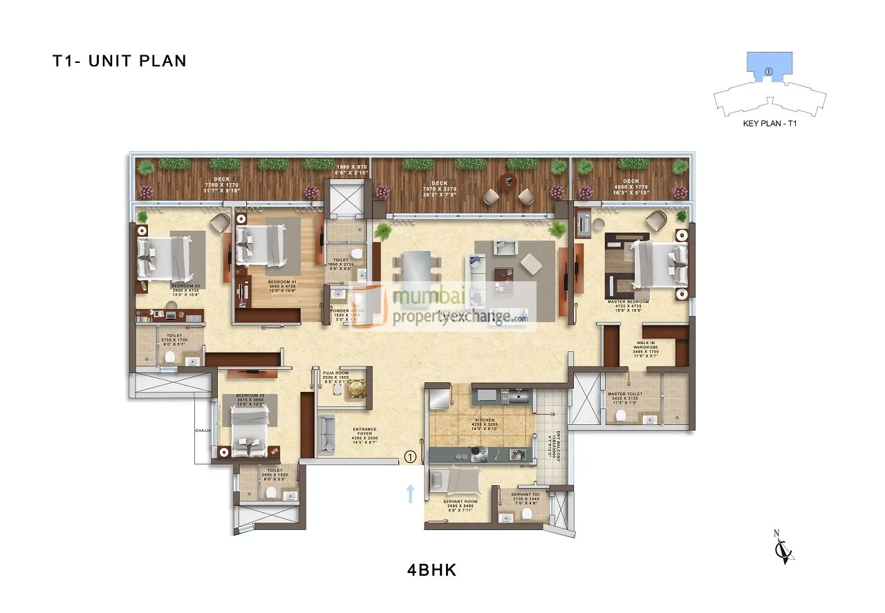 L&T Emerald Isle, Powai — floor plan 1
