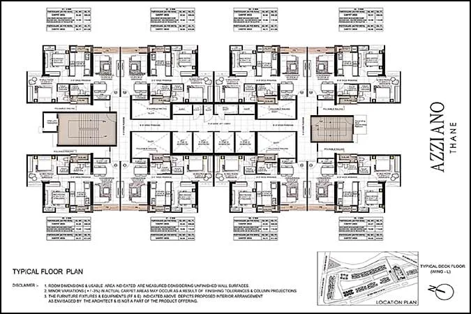 Rustomjee Urbania Azziano L, Thane West — floor plan 1