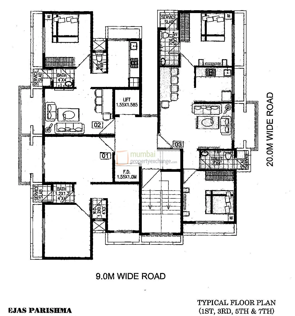 Tejas Parishma, Ulwe — floor plan 1