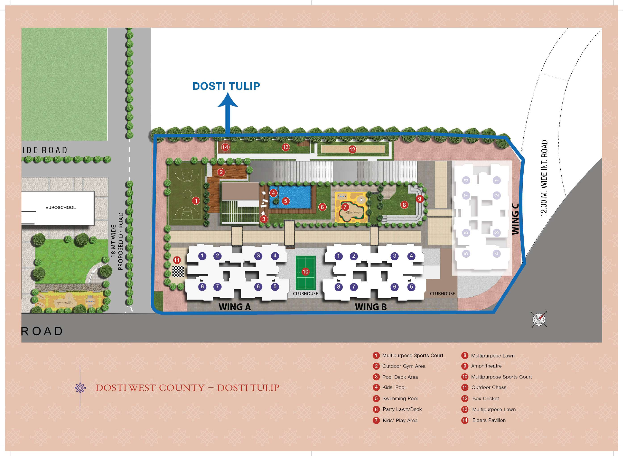Dosti West County Tulip, Thane West — floor plan 1