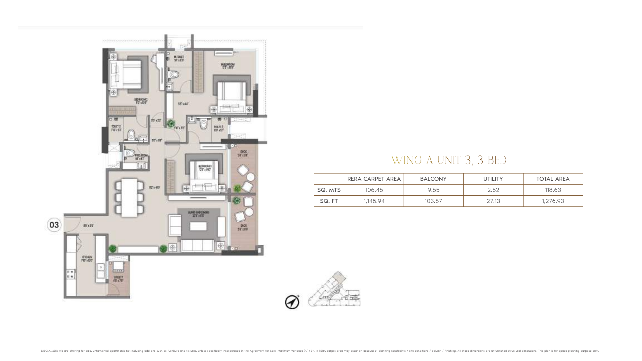 Nine Arcs, Santacruz East — floor plan 3