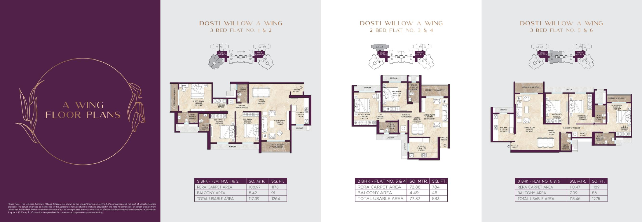 Dosti Willow, Mumbai — floor plan 1