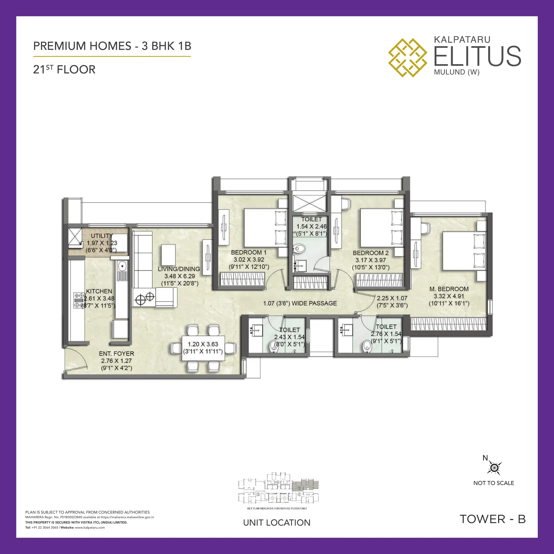 Kalpataru Elitus, Mulund West — floor plan 1