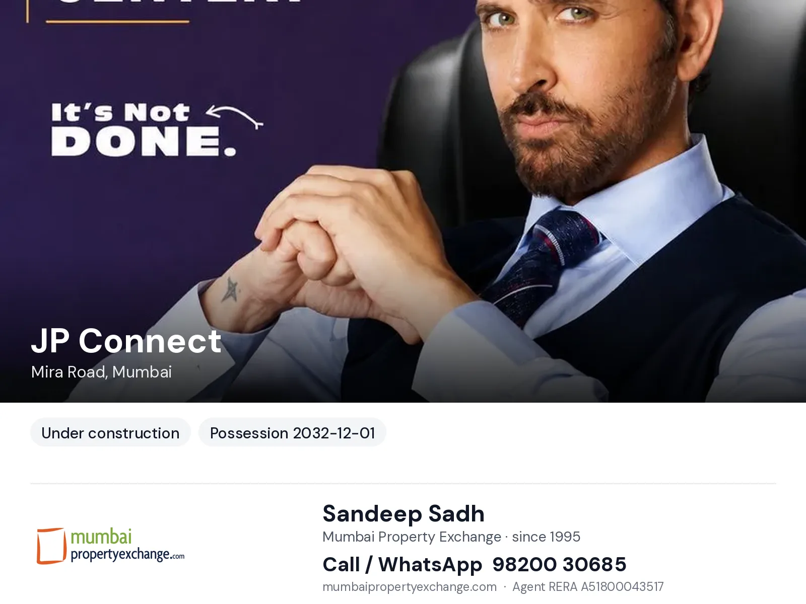 JP Connect by JP Mumbai, Mira Road, Mumbai — new project, possession 2032-12-01 | Mumbai Property Exchange, Sandeep Sadh 98200 30685