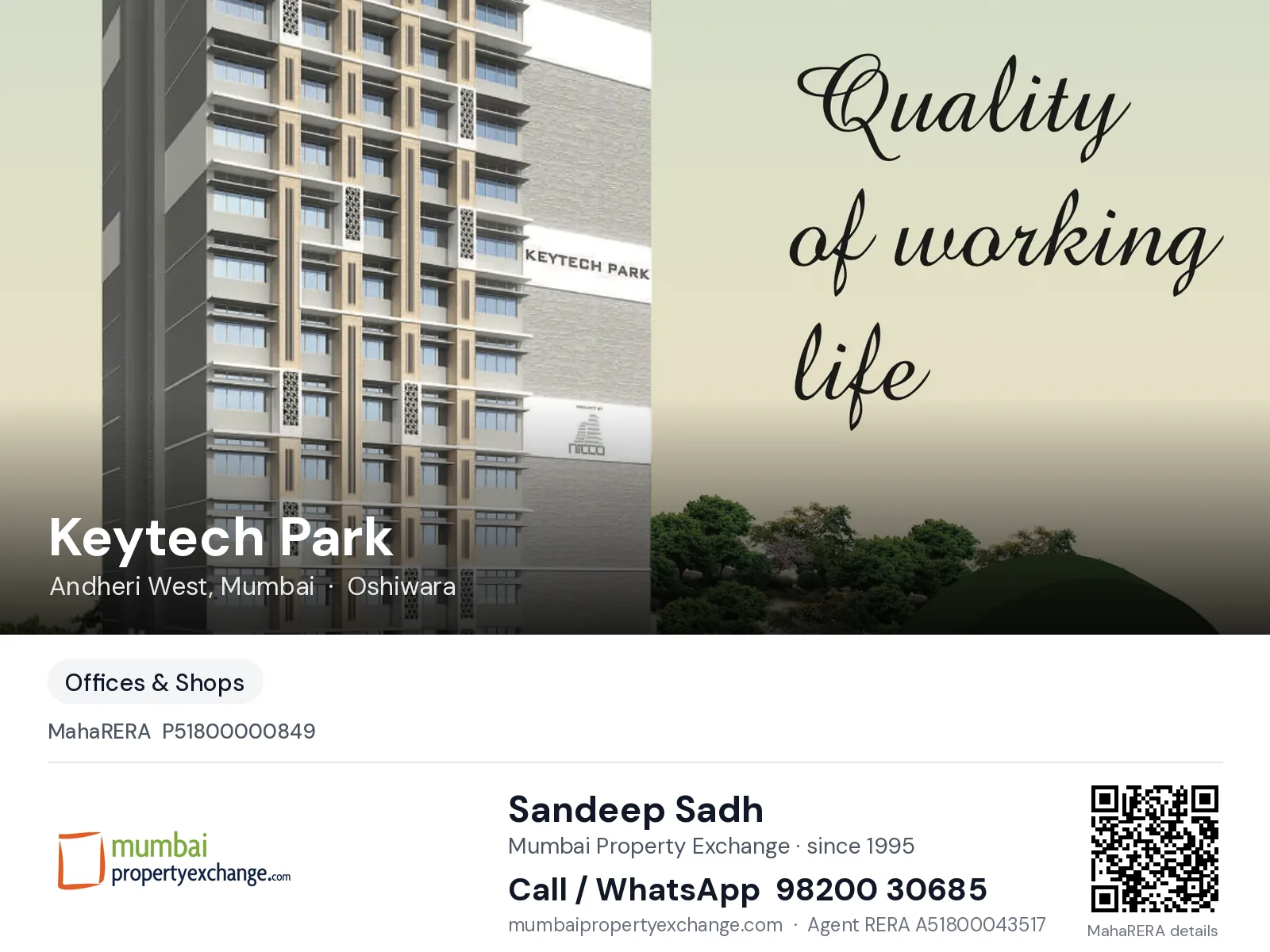 Keytech Park by Nicco, Andheri West, Mumbai — project | Mumbai Property Exchange, Sandeep Sadh 98200 30685
