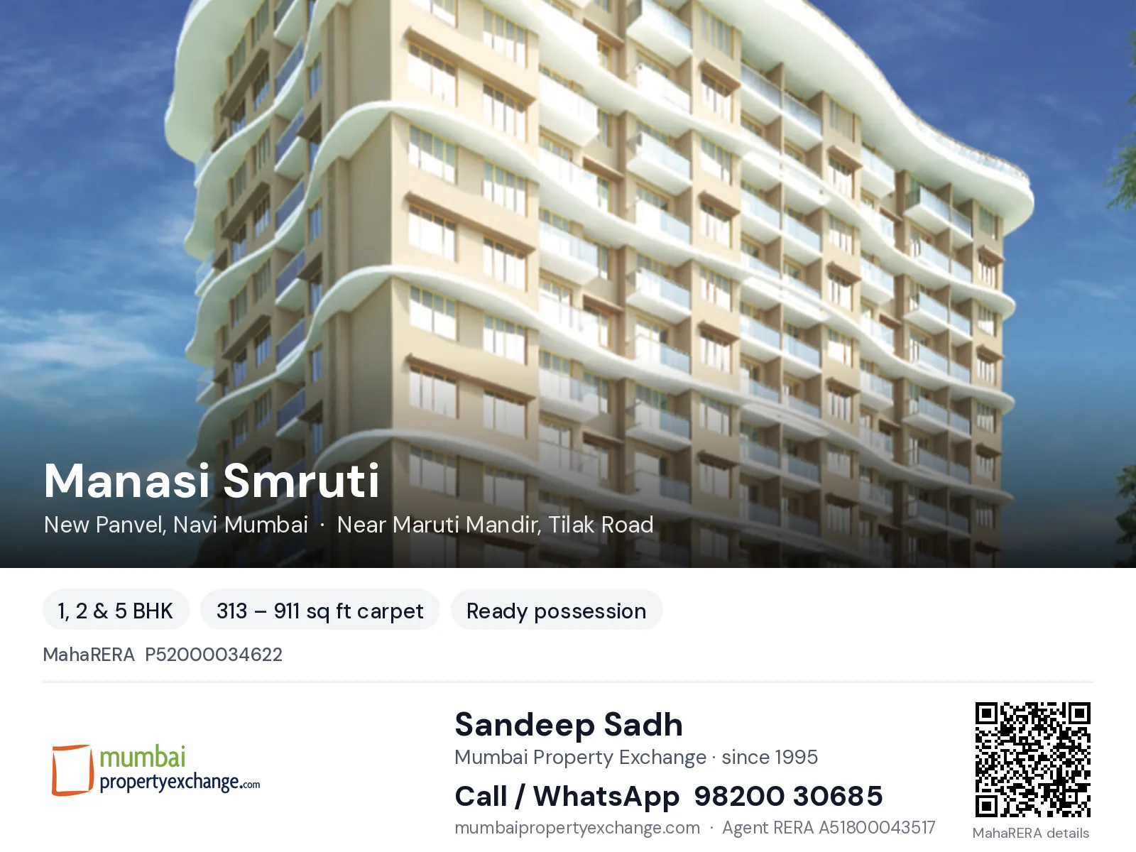 Manasi Smruti by M.P, New Panvel, Navi Mumbai — 1, 2 & 5 BHK ready-to-move project | Mumbai Property Exchange, Sandeep Sadh 98200 30685