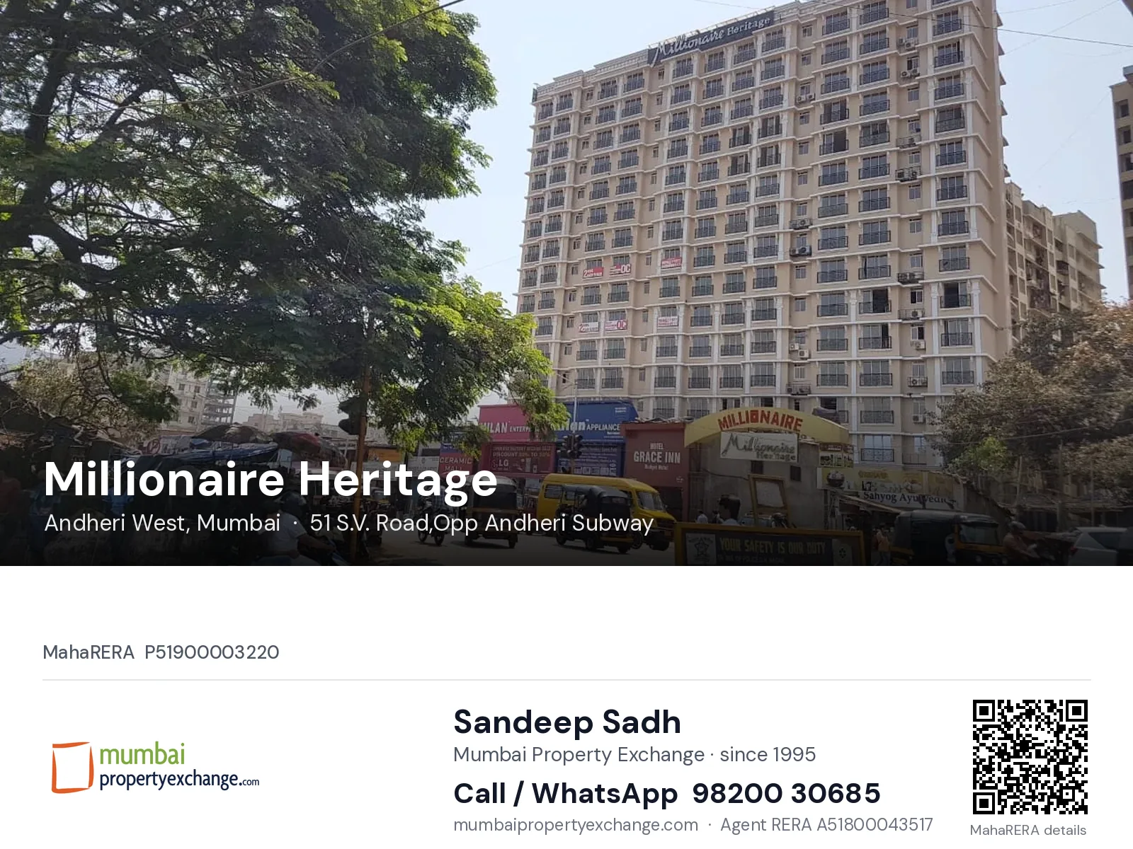 Millionaire Heritage by Lifestyle, Andheri West, Mumbai — project | Mumbai Property Exchange, Sandeep Sadh 98200 30685