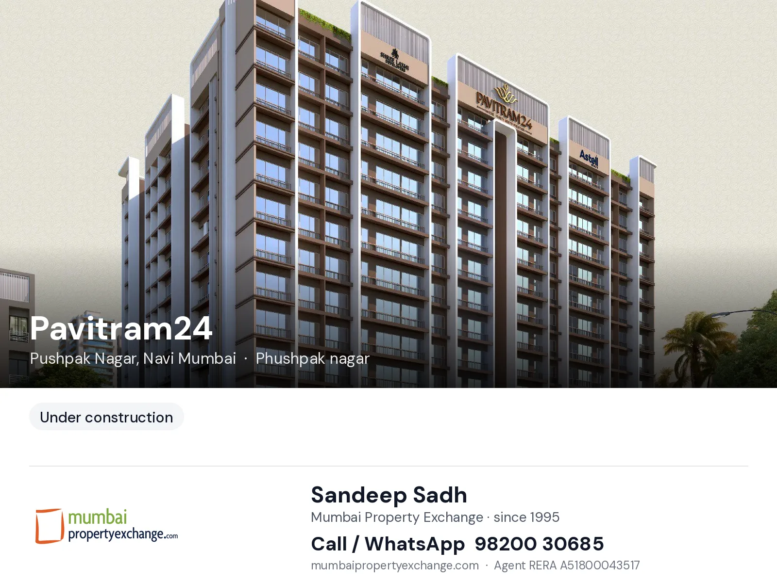 Pavitram24 by Unimont, Pushpak Nagar, Navi Mumbai — new project | Mumbai Property Exchange, Sandeep Sadh 98200 30685