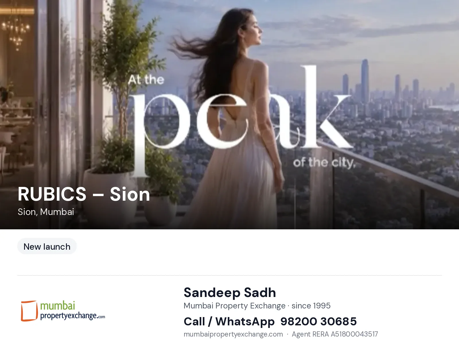 RUBICS – Sion, Sion, Mumbai — new project | Mumbai Property Exchange, Sandeep Sadh 98200 30685