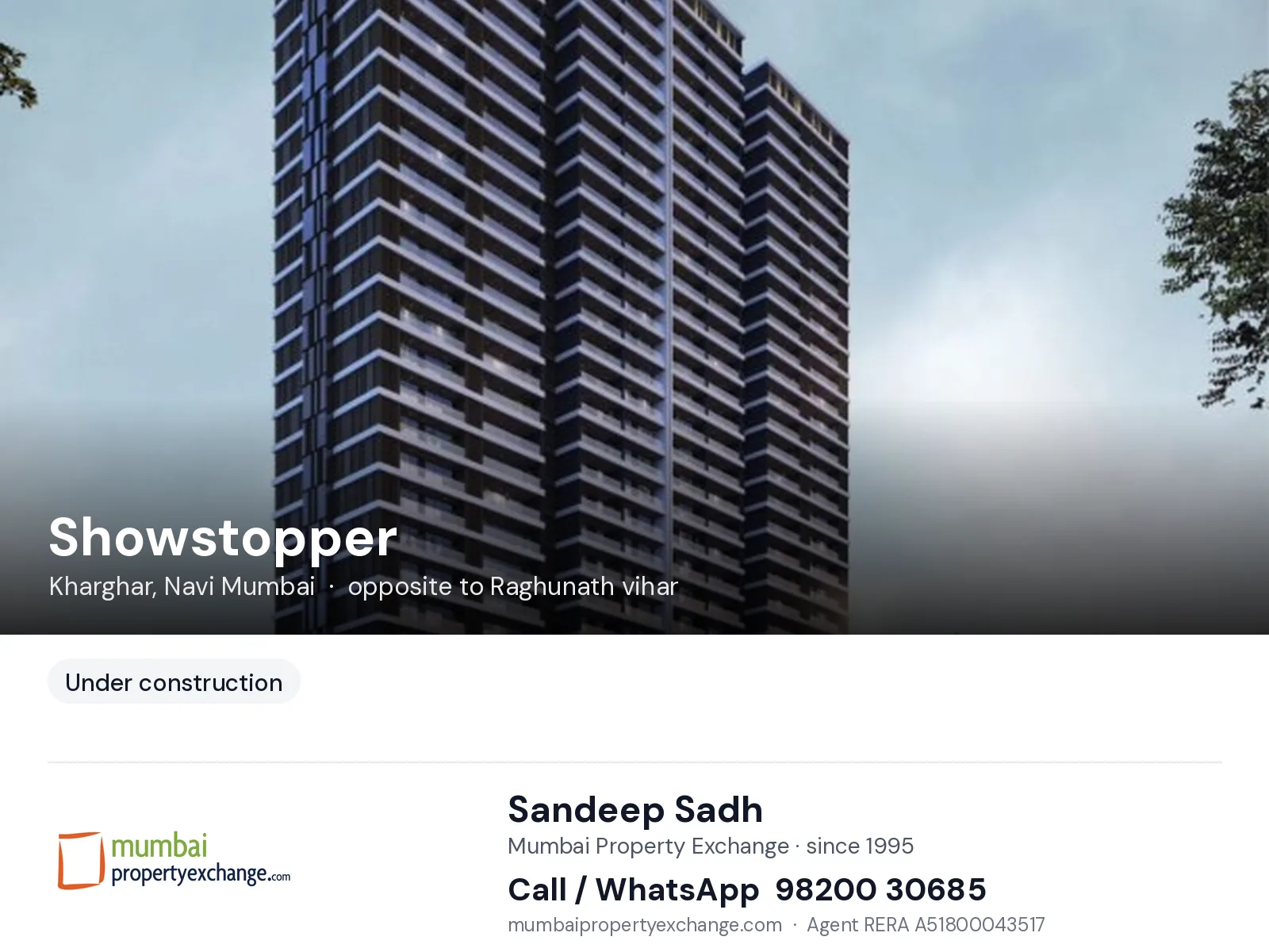Showstopper by Metro, Kharghar, Navi Mumbai — new project | Mumbai Property Exchange, Sandeep Sadh 98200 30685