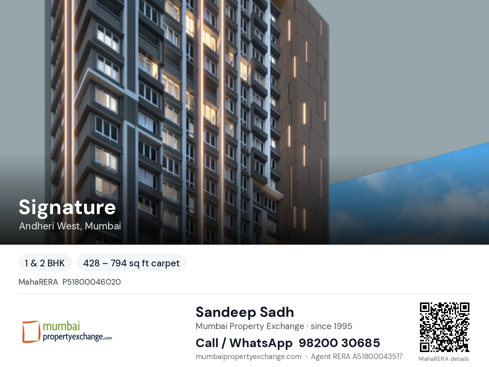 Signature by Lotus, Andheri West, Mumbai — 1 & 2 BHK project | Mumbai Property Exchange, Sandeep Sadh 98200 30685